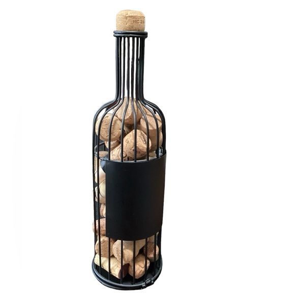 Wine bottle wired shaped‎ cork holder 13” tall - Picture 1 of 15